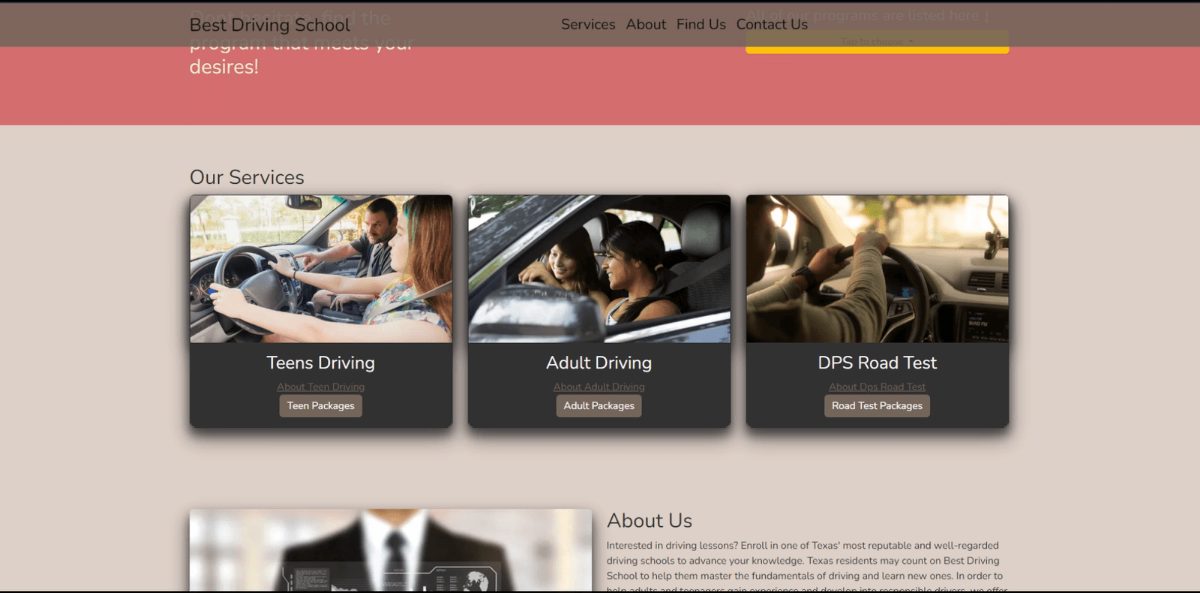Before. The previous homepage, with an identity that changed from platform to platform.
