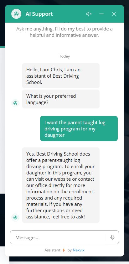 A parent-taught question answered in the school’s own words, with the next step pointed out.
